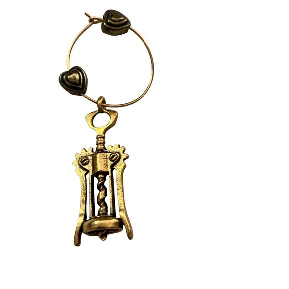 Wine Glass Drink Markers Set of 12-6 Silver tone 6 Gold tone Cocktail Charms - Picture 11 of 16